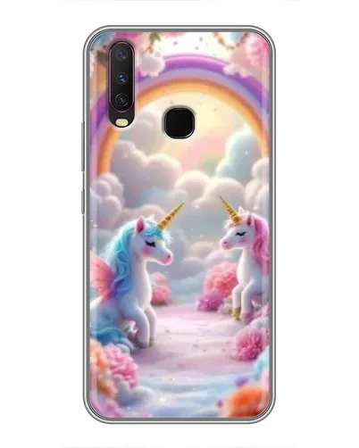 Чехол для Vivo Y17 с картинкой «Радуга и единороги» Чехол для Vivo Y17 с картинкой «Радуга и единороги»