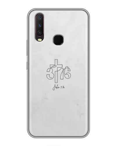 Чехол для Vivo Y17 с картинкой «Иоанна 3:16 Крест»