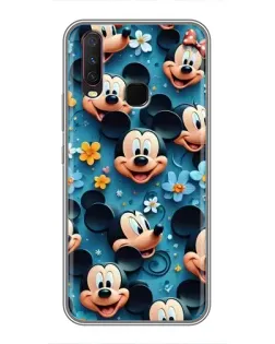 Чехол для Vivo Y17 с картинкой «Паттерн Микки и Минни»