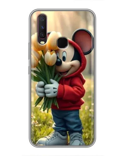 Чехол для Vivo Y17 с картинкой «Микки с тюльпанами» Чехол для Vivo Y17 с картинкой «Микки с тюльпанами»