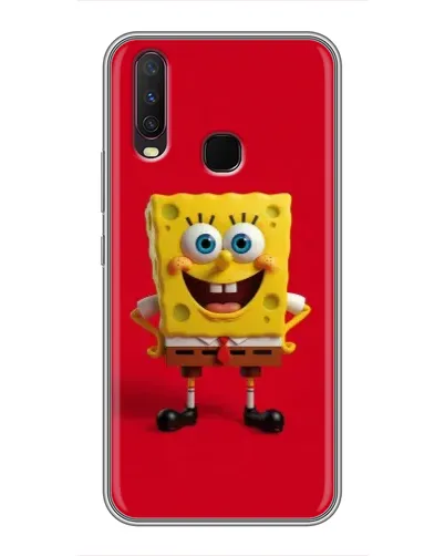 Чехол для Vivo Y17 с картинкой «Спанч Боб на красном» Чехол для Vivo Y17 с картинкой «Спанч Боб на красном»