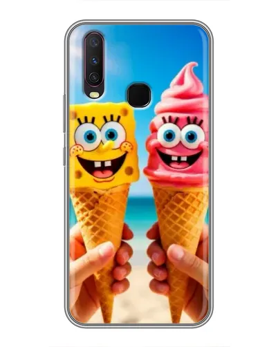 Чехол для Vivo Y17 с картинкой «Спанч Боб мороженое» Чехол для Vivo Y17 с картинкой «Спанч Боб мороженое»