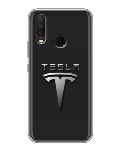 Чехол для Vivo Y17 с картинкой «Стальной логотип Tesla» Чехол для Vivo Y17 с картинкой «Стальной логотип Tesla»
