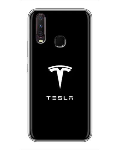 Чехол для Vivo Y17 с картинкой «Tesla White Logo» Чехол для Vivo Y17 с картинкой «Tesla White Logo»