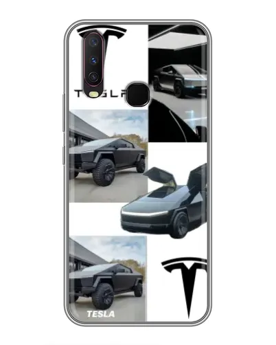 Чехол для Vivo Y17 с картинкой «Коллаж Cybertruck Tesla» Чехол для Vivo Y17 с картинкой «Коллаж Cybertruck Tesla»