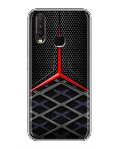 Чехол для Vivo Y17 с картинкой «Mercedes Carbon Grid»