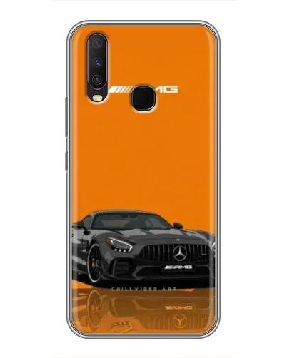 Чехол для Vivo Y17 с картинкой «Оранжевый Mercedes AMG»