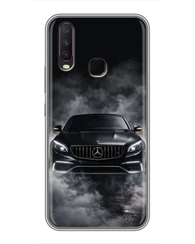 Чехол для Vivo Y17 с картинкой «Mercedes в дыму»