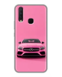 Чохол для Vivo Y17 з картинкою «Рожевий Mercedes AMG»