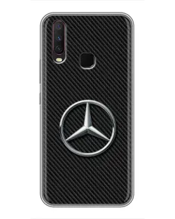 Чохол для Vivo Y17 з картинкою «Карбоновий Mercedes стиль»
