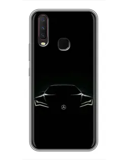 Чохол для Vivo Y17 з картинкою «Mercedes — силует авто»