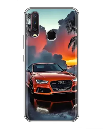 Чехол для Vivo Y17 с картинкой «Audi — закат»