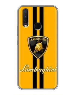 Чехол для Vivo Y17 с картинкой «Lamborghini Stripe желтый»
