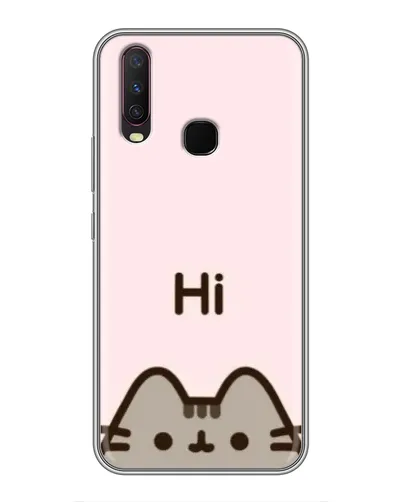 Чехол для Vivo Y17 с картинкой «Пушин говорит Hi» Чехол для Vivo Y17 с картинкой «Пушин говорит Hi»