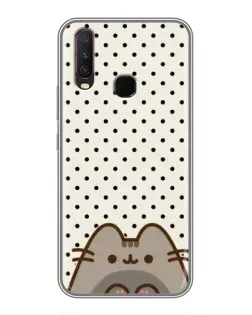 Чехол для Vivo Y17 с картинкой «Пушин в горошек»