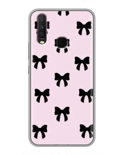 Чехол для Vivo Y17 с картинкой «Черные банты Coquette» Чехол для Vivo Y17 с картинкой «Черные банты Coquette»