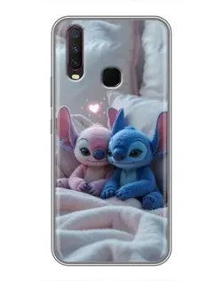Чехол для Vivo Y17 с картинкой «Плюшевые Стич Ангел»