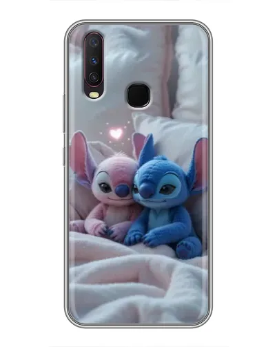 Чехол для Vivo Y17 с картинкой «Плюшевые Стич Ангел»