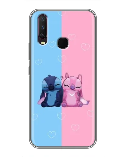 Чехол для Vivo Y17 с картинкой «Stitch и Angel Love»