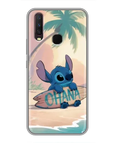 Чехол для Vivo Y17 с картинкой «Стич на серфе»