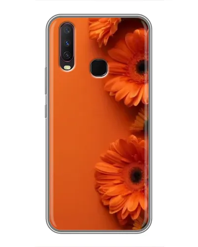 Чехол для Vivo Y17 с картинкой «Оранжевые герберы»
