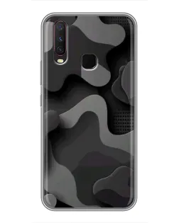 Чохол для Vivo Y17 з картинкою «Темний абстрактний камуфляж»
