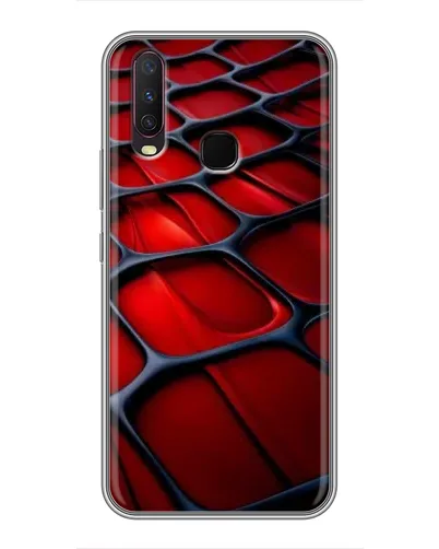 Чехол для Vivo Y17 с картинкой «Красная глянцевая сетка» Чехол для Vivo Y17 с картинкой «Красная глянцевая сетка»