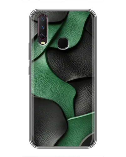 Чехол для Vivo Y17 с картинкой «Зеленые кожаные волны» Чехол для Vivo Y17 с картинкой «Зеленые кожаные волны»