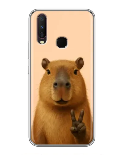 Чехол для Vivo Y17 с картинкой «Капибара виктория»