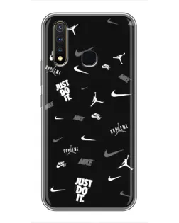 Чехол для Vivo Y19 с картинкой «Nike Black Pattern» Чехол для Vivo Y19 с картинкой «Nike Black Pattern»