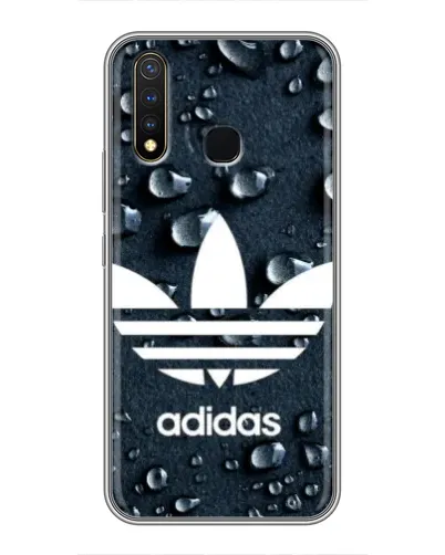 Чехол для Vivo Y19 с картинкой «Adidas Trefoil Blue»