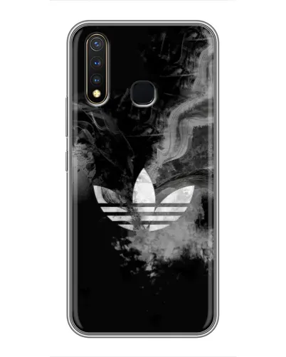 Чехол для Vivo Y19 с картинкой «Абстрактный дым Adidas»