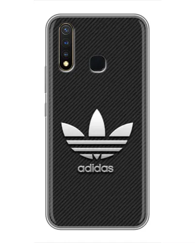 Чехол для Vivo Y19 с картинкой «Adidas Карбоновая текстура»