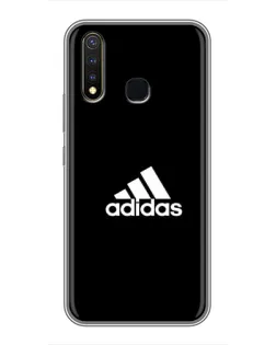 Чехол для Vivo Y19 с картинкой «Черная классика Adidas»
