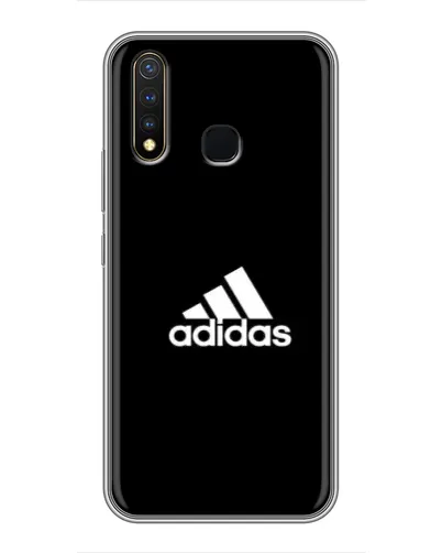 Чехол для Vivo Y19 с картинкой «Черная классика Adidas»