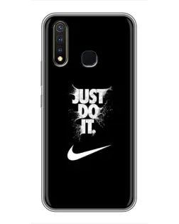 Чехол для Vivo Y19 с картинкой «Текстовый принт Nike»