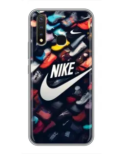 Чехол для Vivo Y19 с картинкой «Коллекция кроссовок Nike»