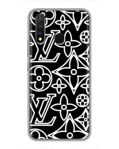 Чехол для Vivo Y19 с картинкой «Черно-белый узор LV» Чехол для Vivo Y19 с картинкой «Черно-белый узор LV»