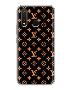 Чехол для Vivo Y19 с картинкой «Золотая монограмма LV»