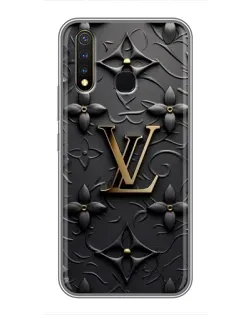 Чехол для Vivo Y19 с картинкой «Кожаная текстура LV»