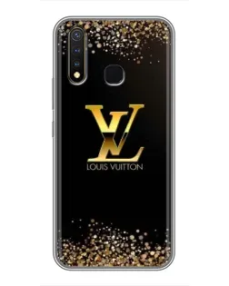 Чехол для Vivo Y19 с картинкой «LV — золотые искры»