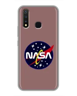 Чехол для Vivo Y19 с картинкой «NASA — ретро космос»
