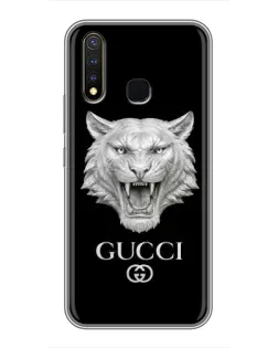 Чохол для Vivo Y19 з картинкою «Gucci — срібний лев»