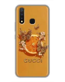 Чохол для Vivo Y19 з картинкою «Gucci — золоті метелики»