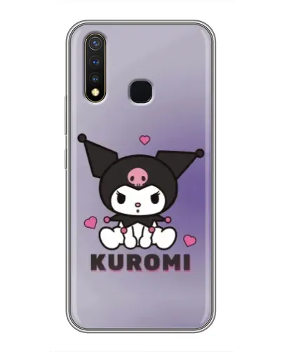 Чехол для Vivo Y19 с картинкой «Kuromi — фиолетовый арт»