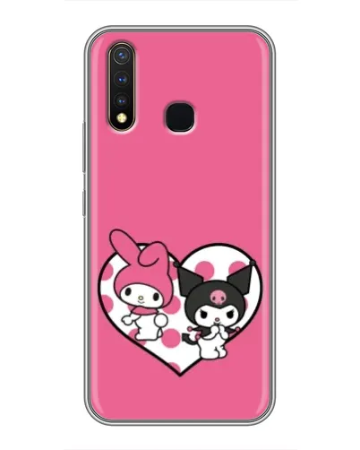 Чехол для Vivo Y19 с картинкой «Kuromi и My Melody»