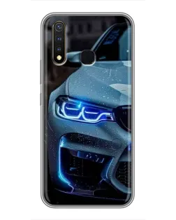Чехол для Vivo Y19 с картинкой «Взгляд BMW с синими фарами» Чехол для Vivo Y19 с картинкой «Взгляд BMW с синими фарами»