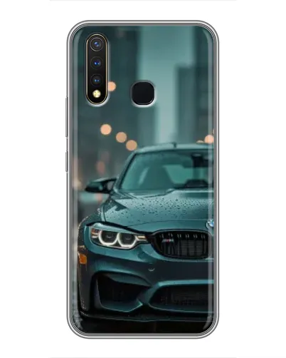 Чехол для Vivo Y19 с картинкой «BMW в огнях города»