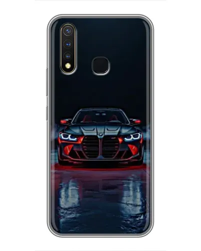 Чехол для Vivo Y19 с картинкой «BMW на мокрой дороге»
