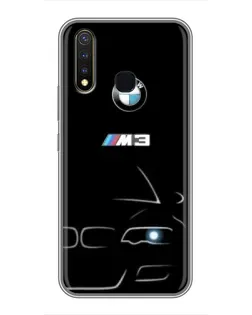 Чехол для Vivo Y19 с картинкой «Минималистичный принт BMW M3»